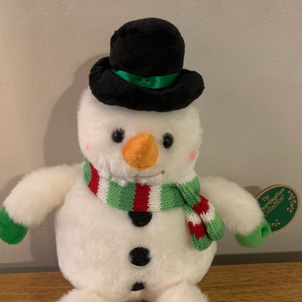 Bearington Snowman Stuffed Toy 7 inches Snowball with Tag